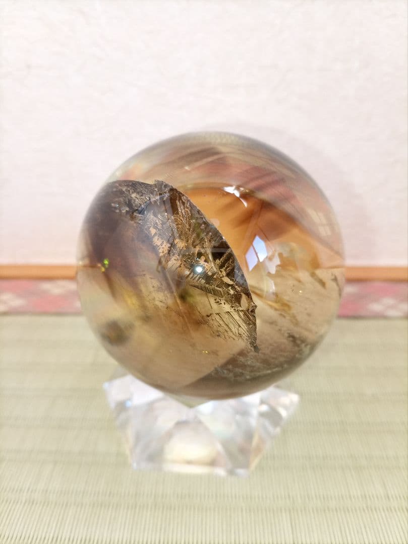 水晶丸玉　球体 置物　クリスタル　天然石 　パワーストーン