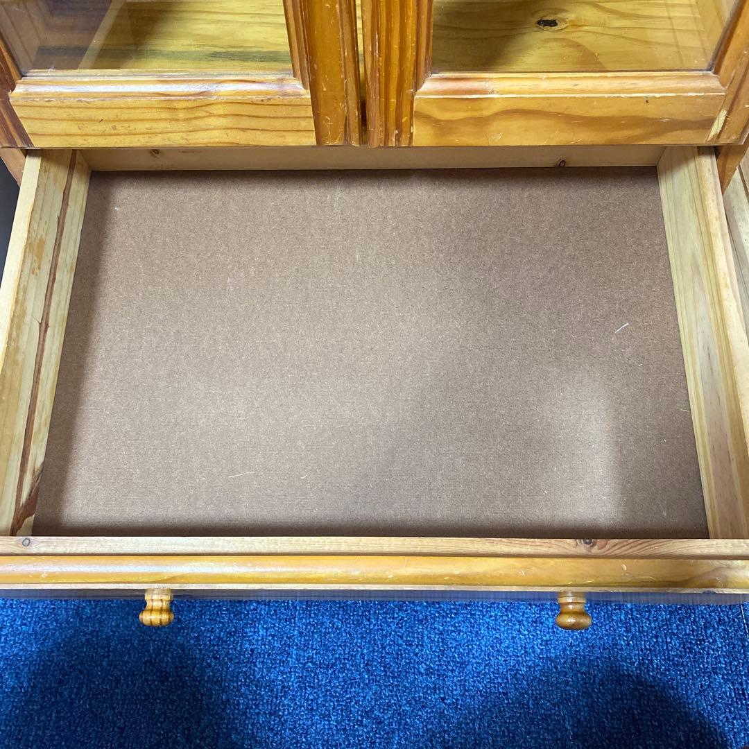 たのメル便　無垢材　木製キャビネット　食器棚　チェスト　戸棚　キャビネット