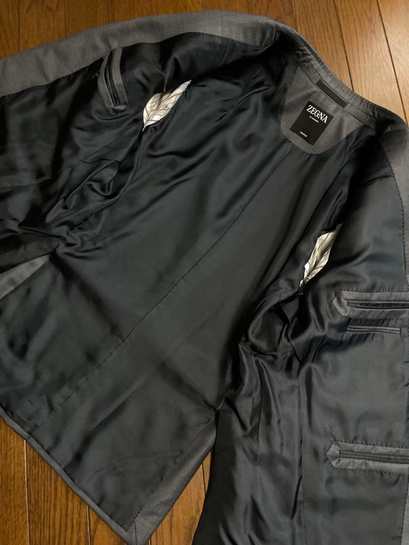 凄!!新品未使用■ZEGNA テーラードスーツ チャコールグレー
