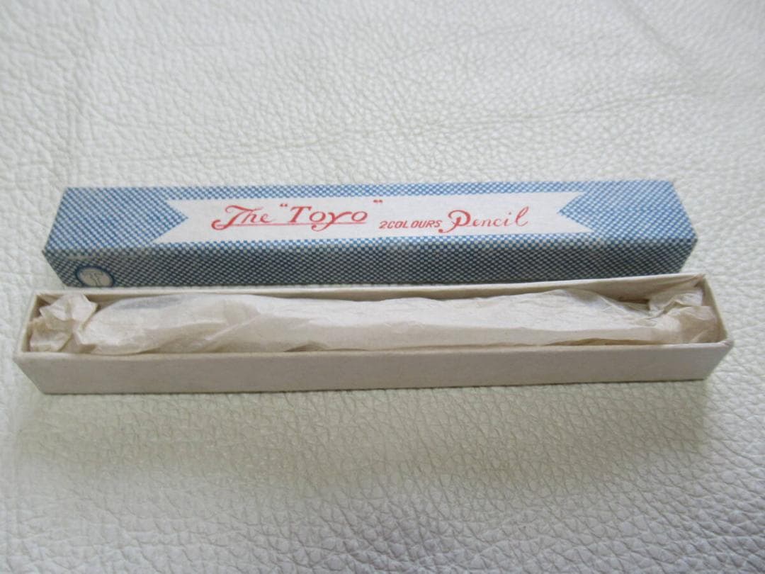 未使用 希少 昭和初期 共箱/取説付◆アルミ製『THE TOYO 』二色ペンシル