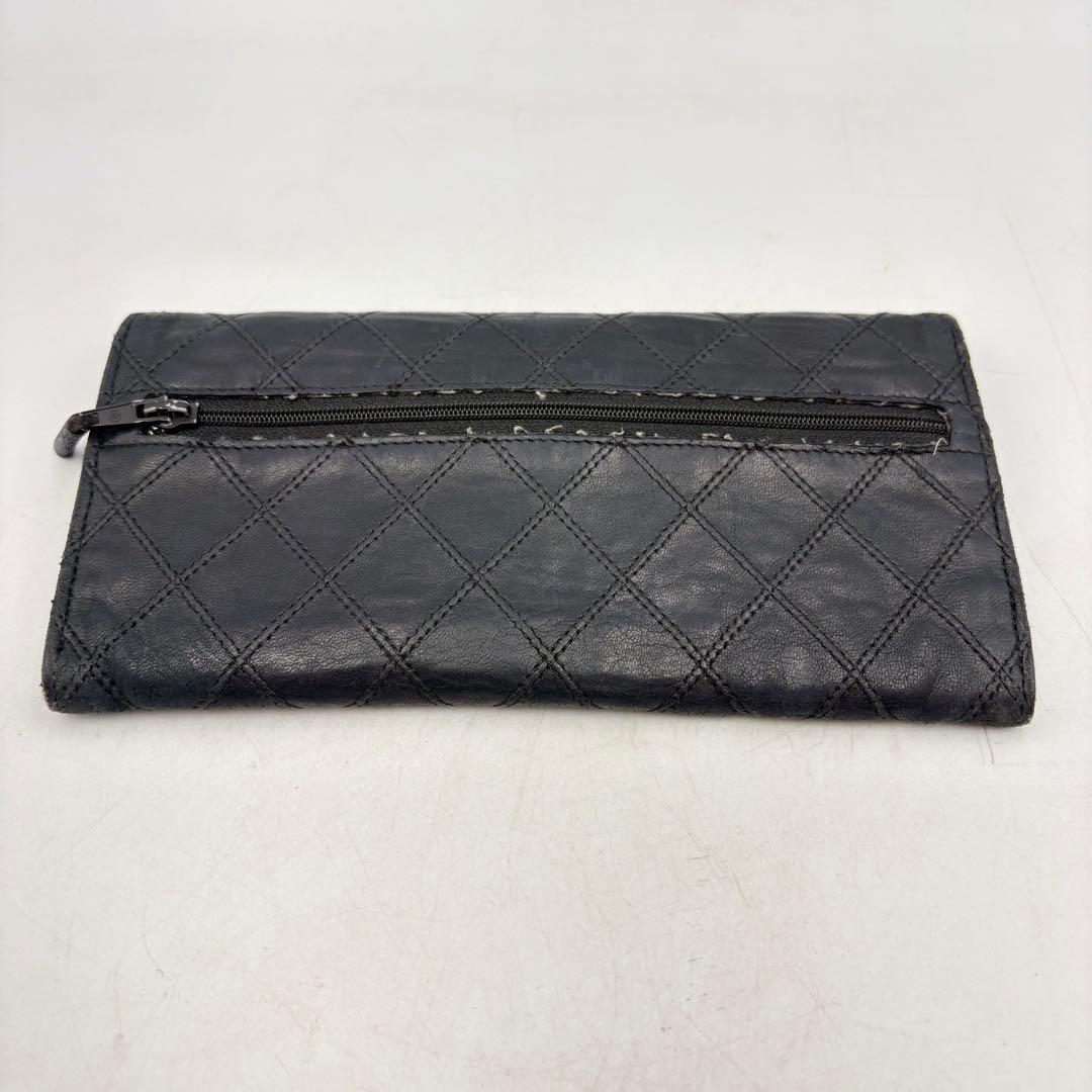 シャネル ビコローレ 長財布 ラムスキン ブラック 1017-S7096s