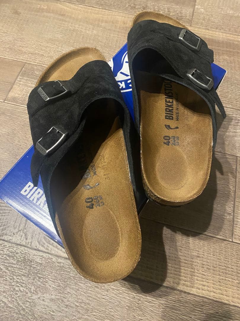 Birkenstock チューリッヒ　ブラックスエード　size40（26cm）