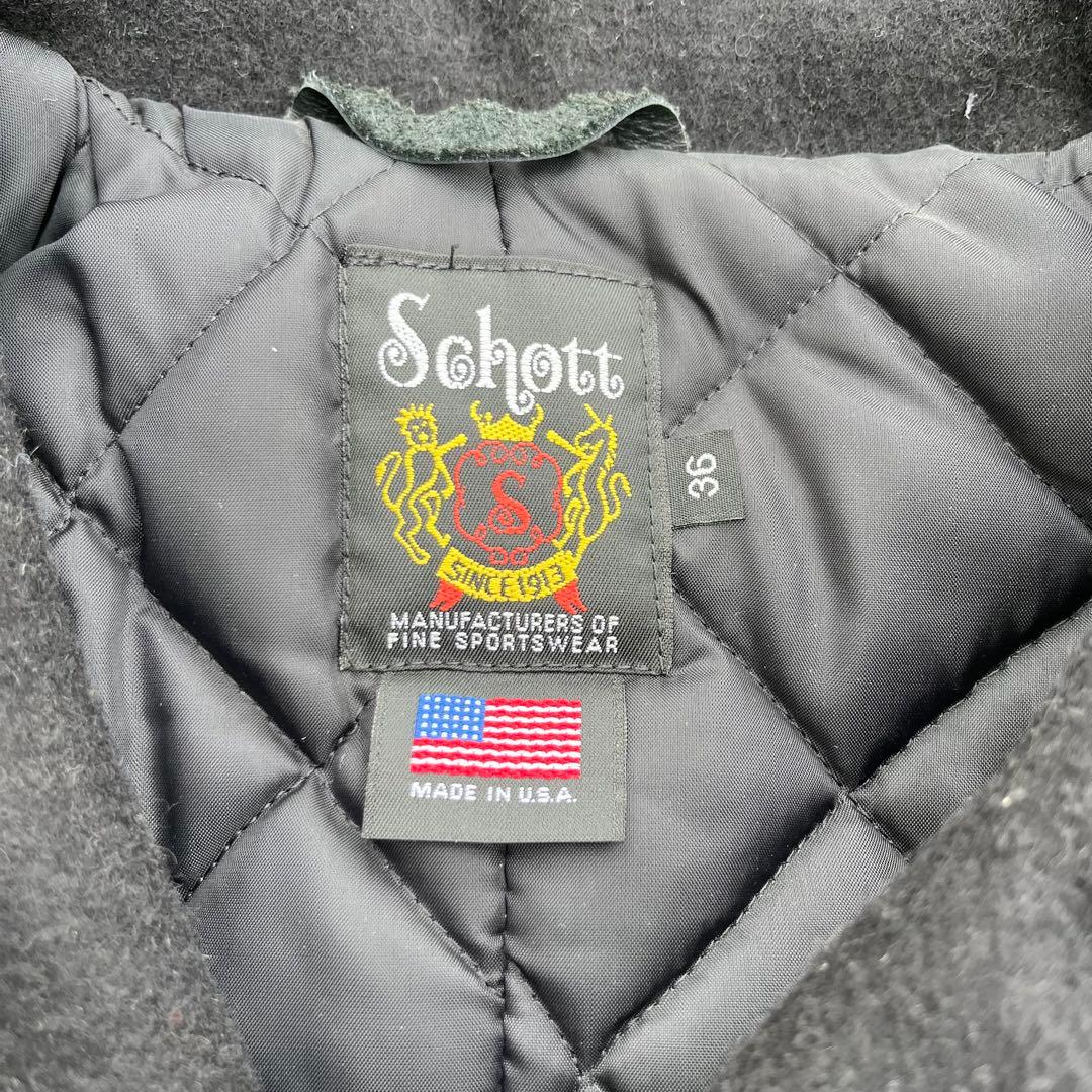 Schott ショット ワンスター ウール ライダース Pコート USA製36