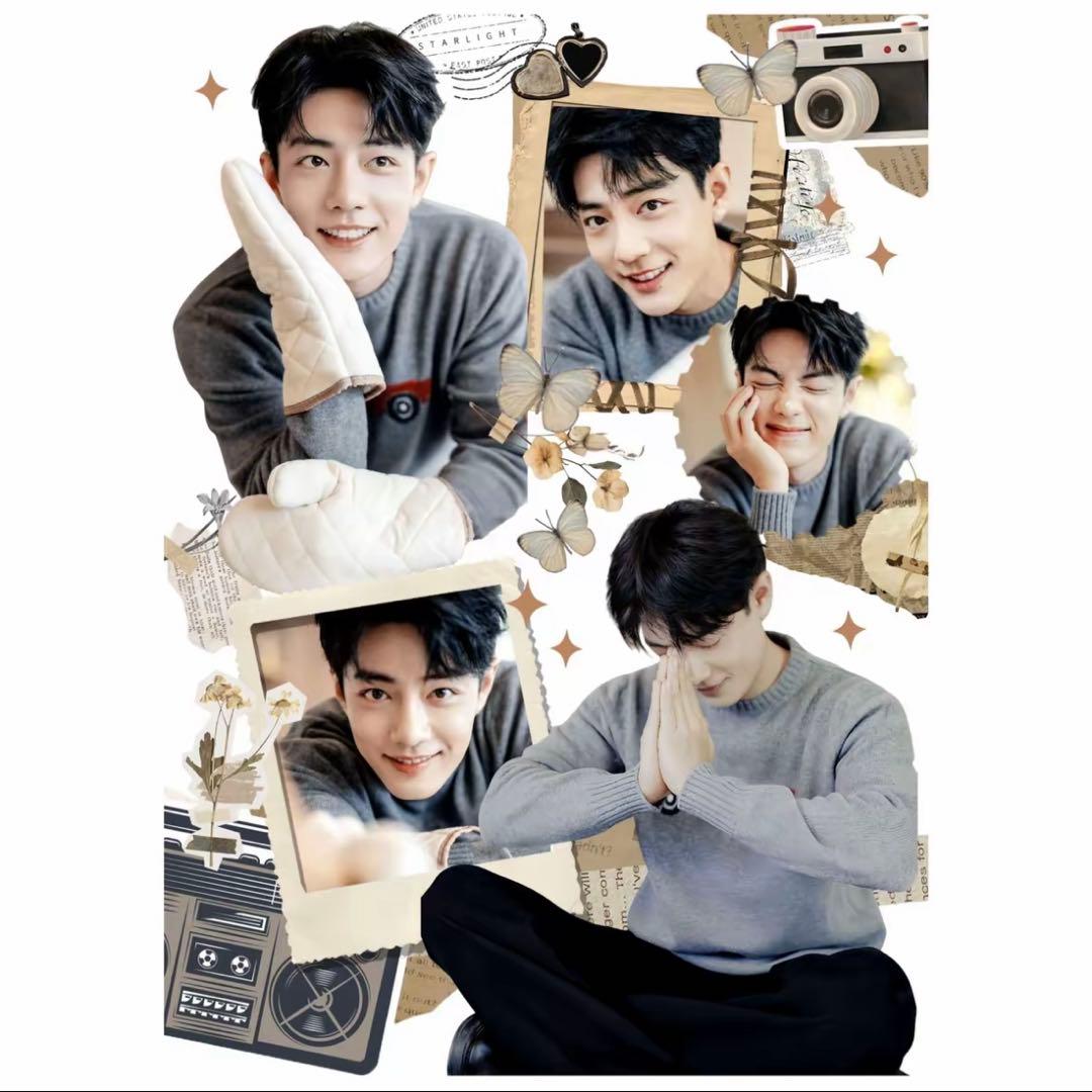 19×25cm 肖戦 デザイン　転写耐油防水ステッカー　30枚