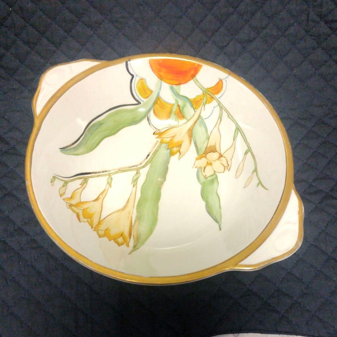 売約済、超レアー、スージークーパー、グレイ社フローラルフルーツボウル100年もの