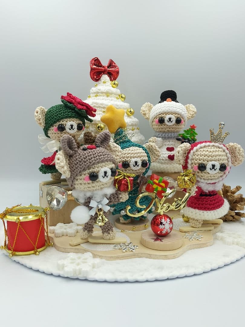 あみぐるみ　Aセット　クリスマス