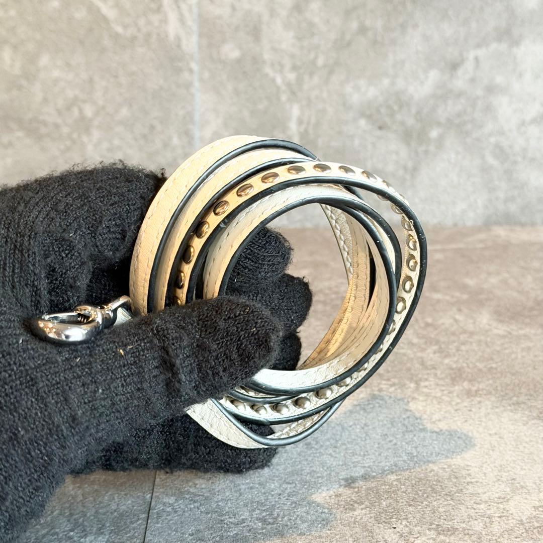 ⭐️ジェイアンドエムデヴィッドソン⭐️ペブル チェーン ショルダーバッグ ホワイト