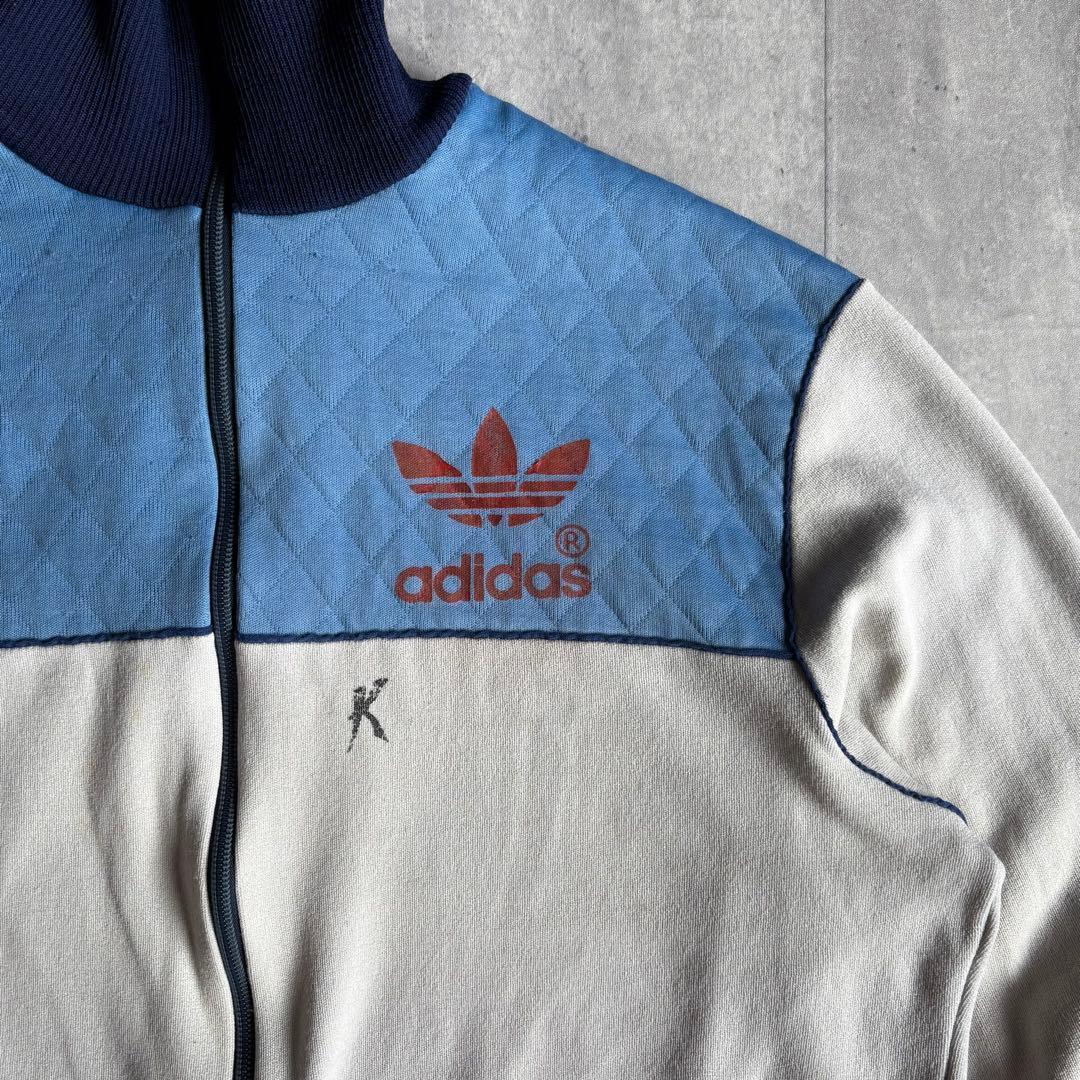 【80s euro adidas】トラックジャケット　ventex 短丈　古着