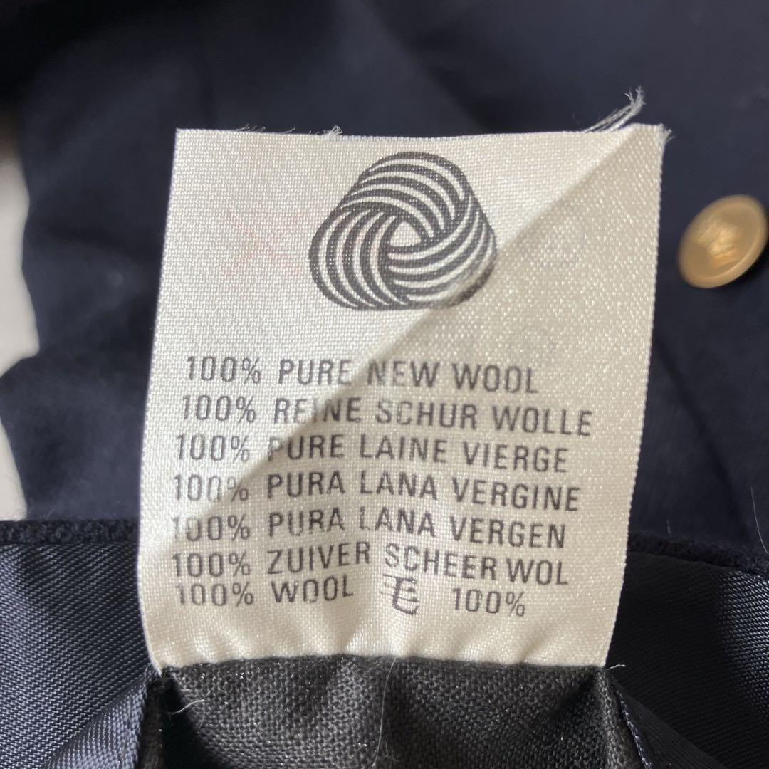 Aquascutum ネイビー ダブルブレスト　テーラードジャケット　英国製