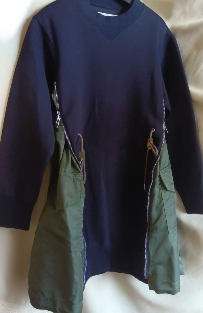 トップス sacai Sponge Sweat Nylon Twill Dress