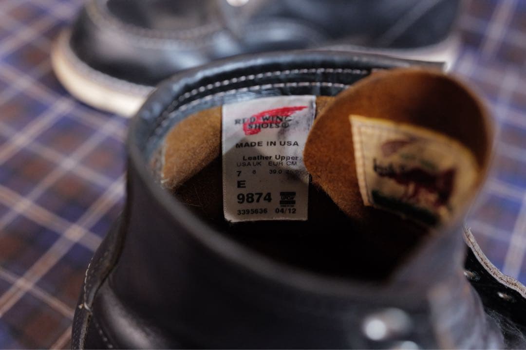 RED WING アイリッシュセッター 9874 茶芯　7E 犬タグ