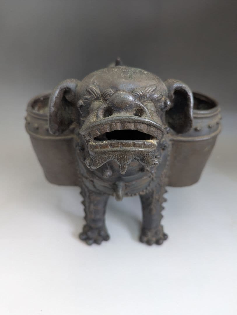 中国古美術 古玩 銅製 獅子香炉