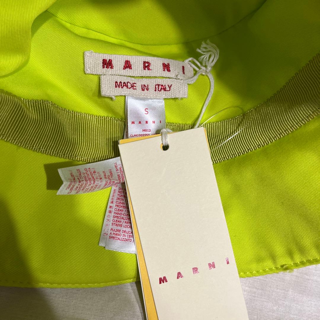 冬物大セール‼️Marni ネオンイエロー バケットハット ボア