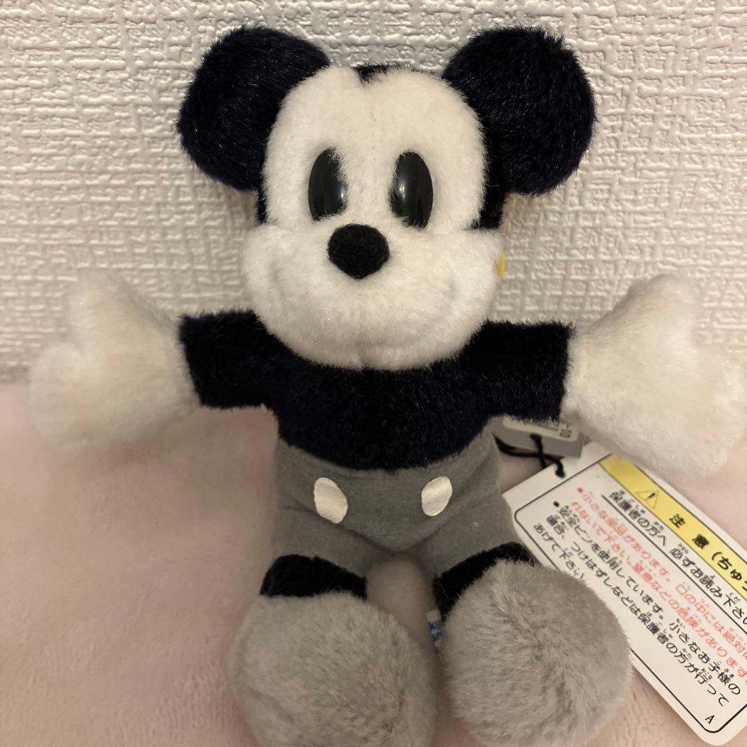 ディズニー　白黒ミッキーミニー　ぬいぐるみ　バッチ　ぬいば　当時物　結婚式