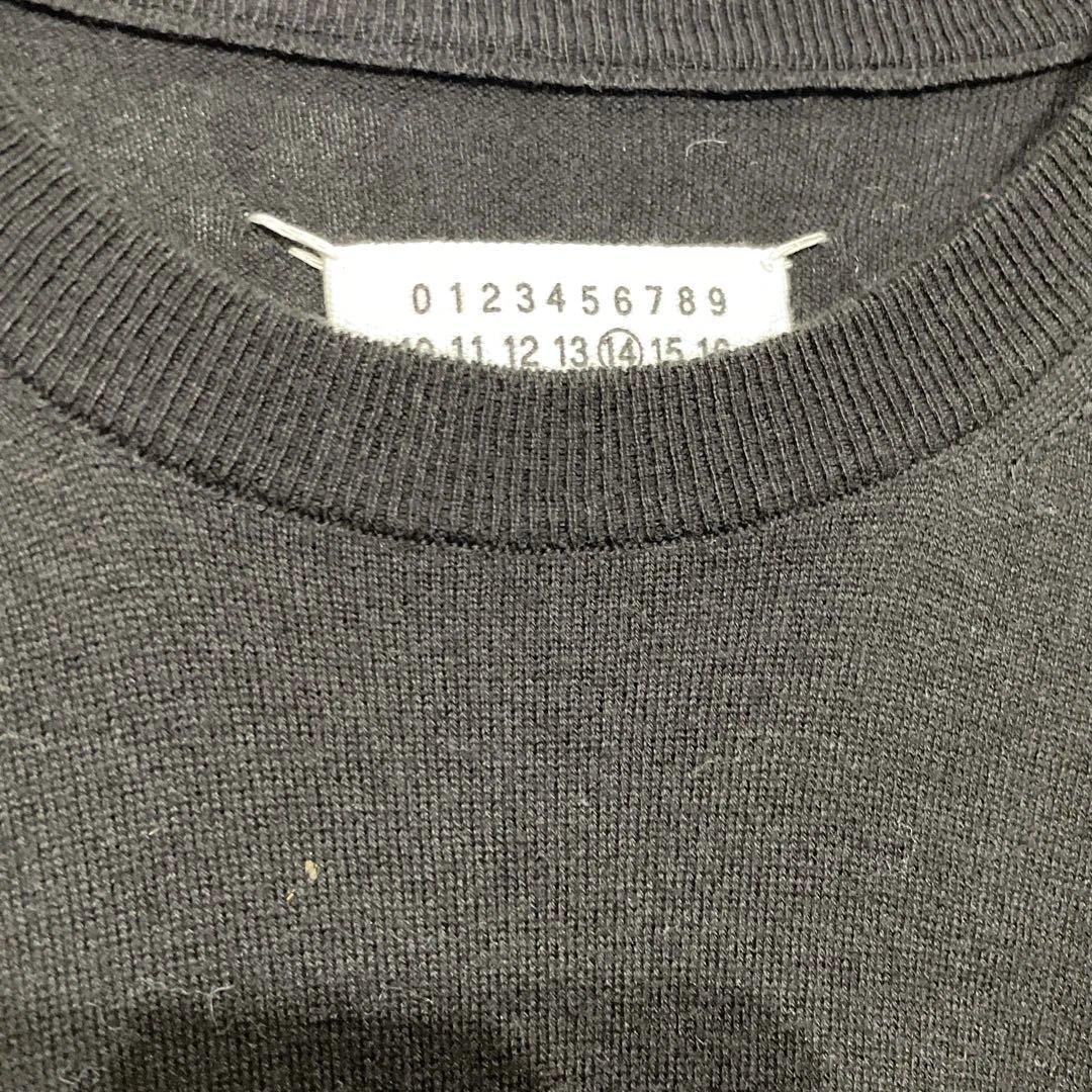 ブラック クルーネック ニットセーター マルジェラ