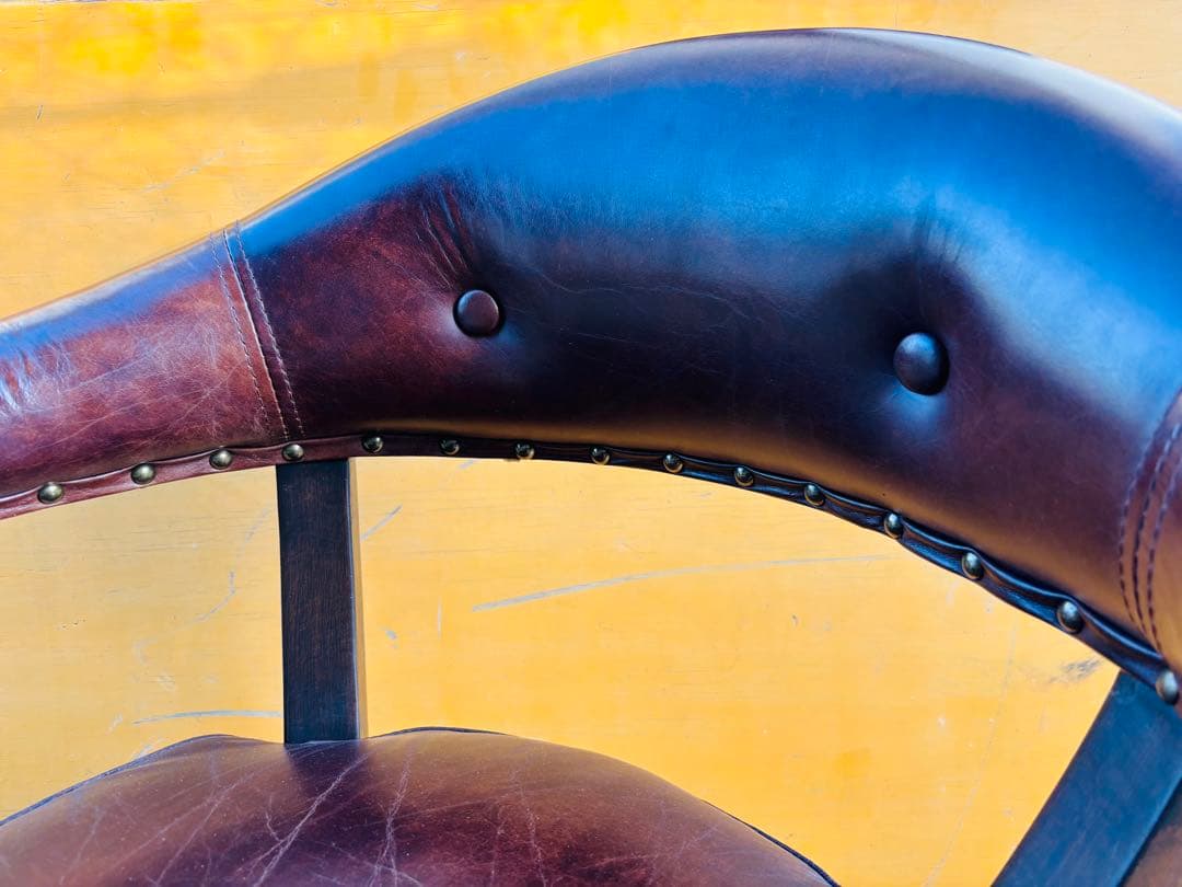 J55★HALO★ハロ ナポレオン ダイニングチェア 本革 英国アンティーク