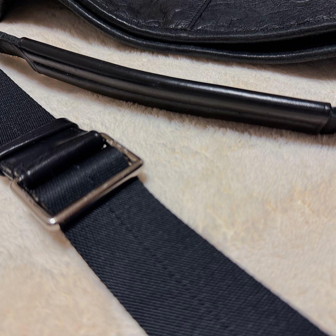 美品　COACH オプアート レザー ショルダーバッグ トートバッグ2way 黒