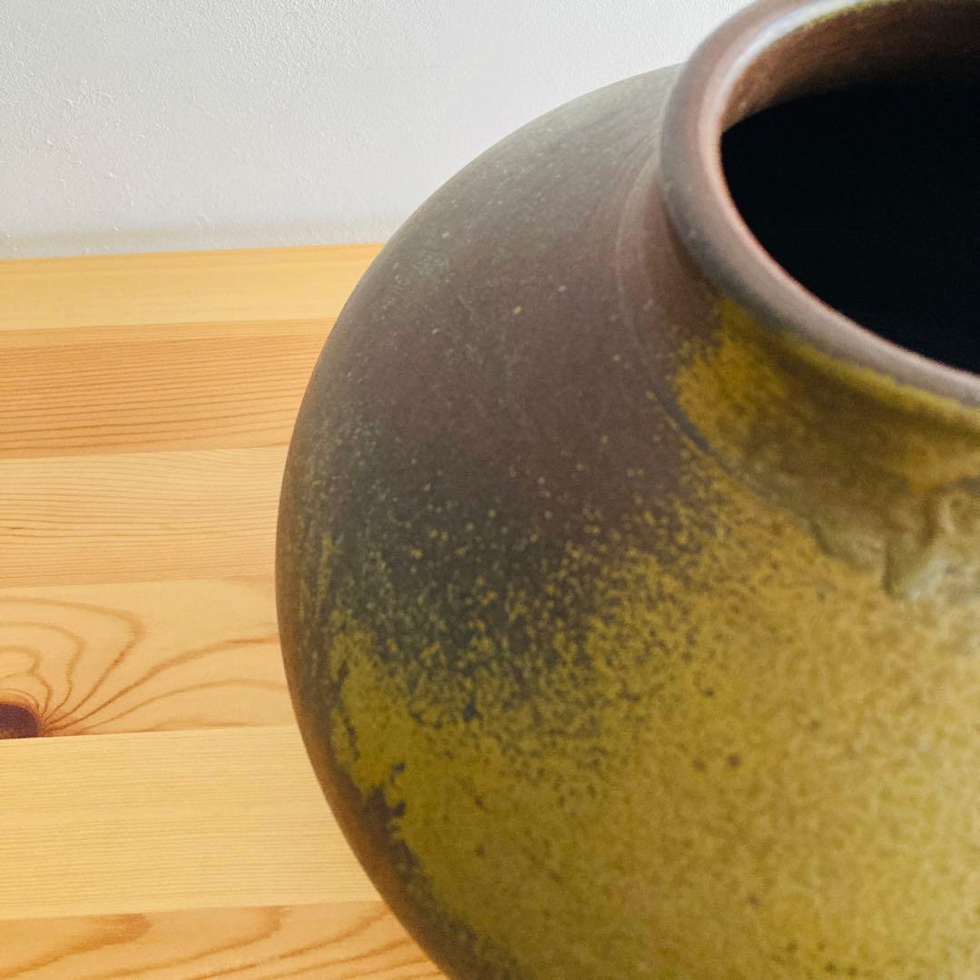 【新品】丹波焼　立杭焼　大熊窯　大上亨　大上巧　壺　花瓶　花器　花入れ　木箱付き