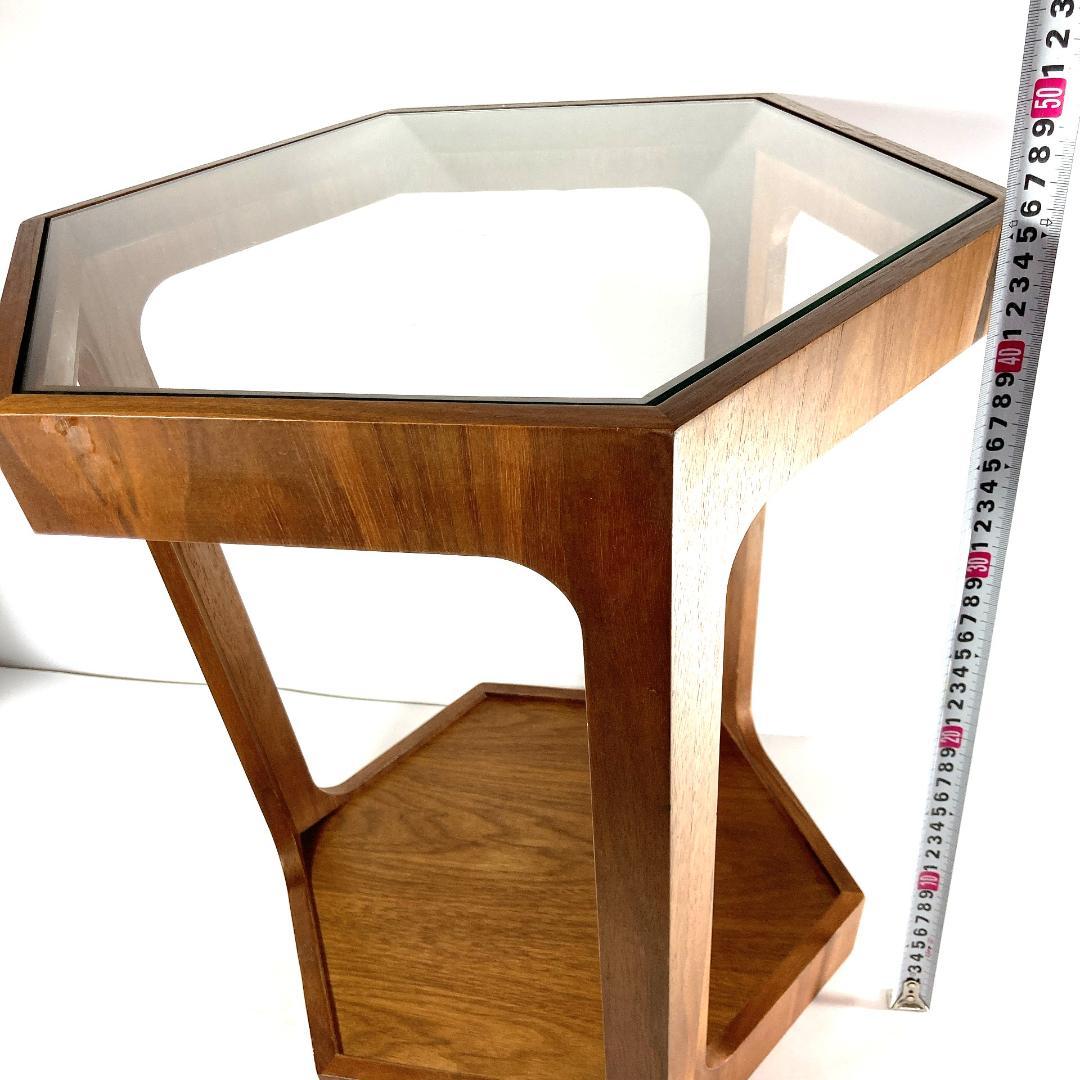 ヘキサゴン サイド テーブル　六角　レトロ アンティーク ビンテージ|3883|