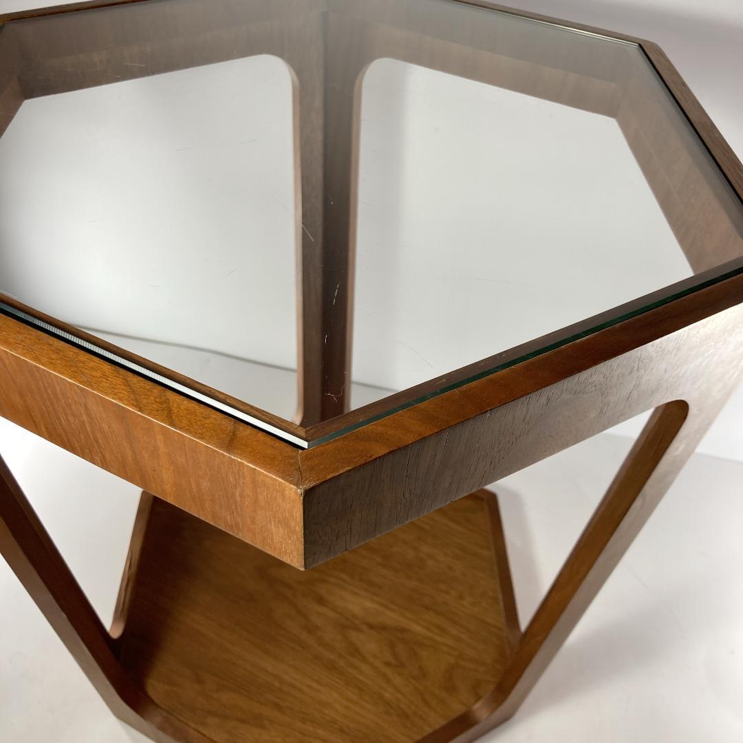 ヘキサゴン サイド テーブル　六角　レトロ アンティーク ビンテージ|3883|