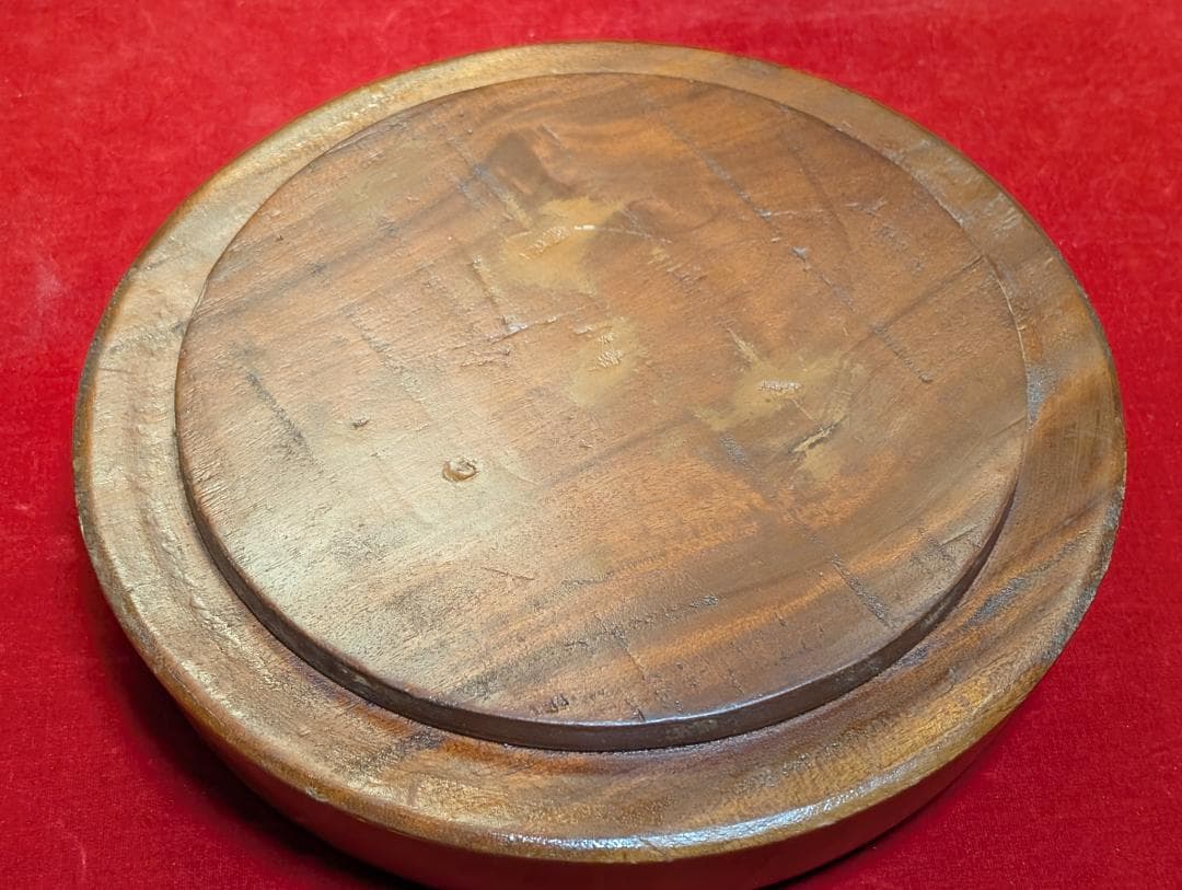 古家具　木彫り　スツール　龍鳳彫　アンティーク　小物入れ兼用