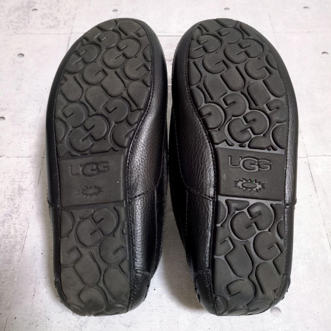 未使用級　UGG　ASCOT　アグ　アスコット　レザー切り替え　スリッポン