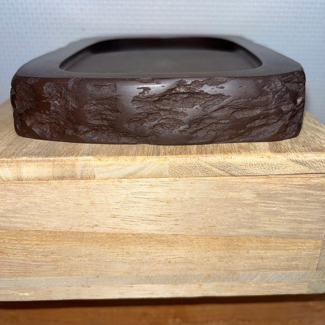 ⭕️赤間硯　野面硯　名工　堀尾卓司　新品美品　宝物　玉弘堂　女性好み作品　美しい