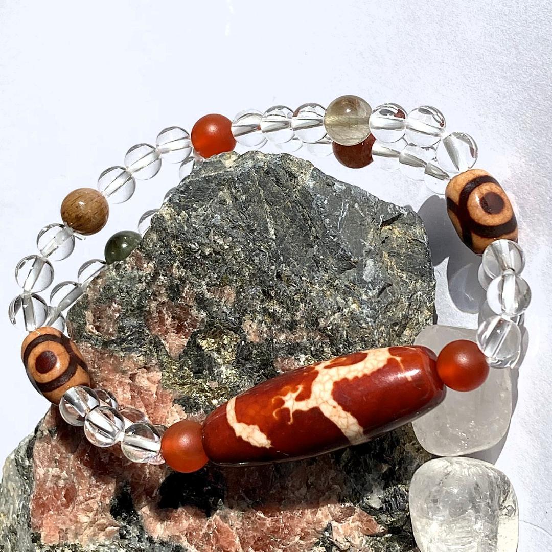 【二連でパワーアップ】天珠 福寿禄 天然石ブレスレット