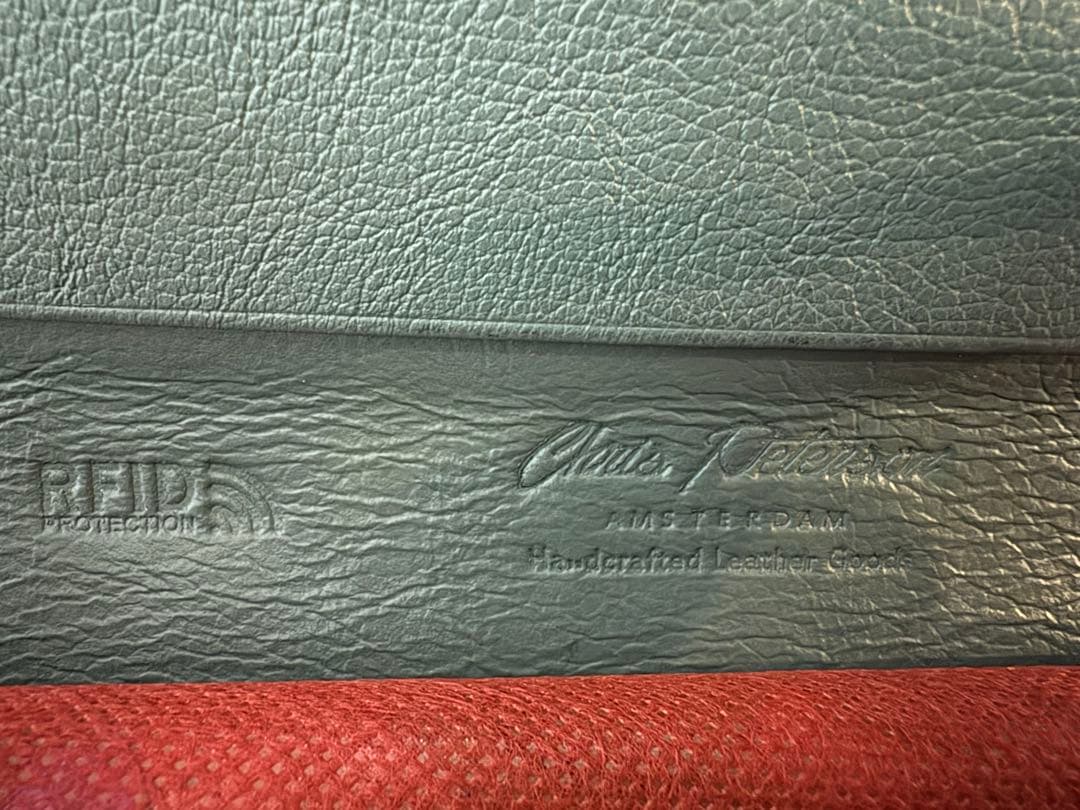 PETERSON 多色花柄 レザー長財布 箱付き　光沢　緑系　欧州　ピーターソン