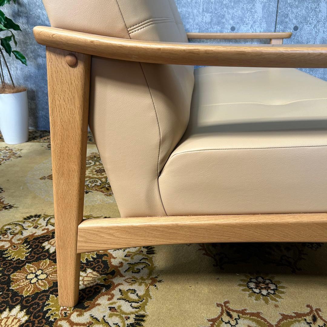 ꧁浜本工芸 HAMAMOTO꧂2人掛けアームソファ レザー 皮 肘置き 肘掛け