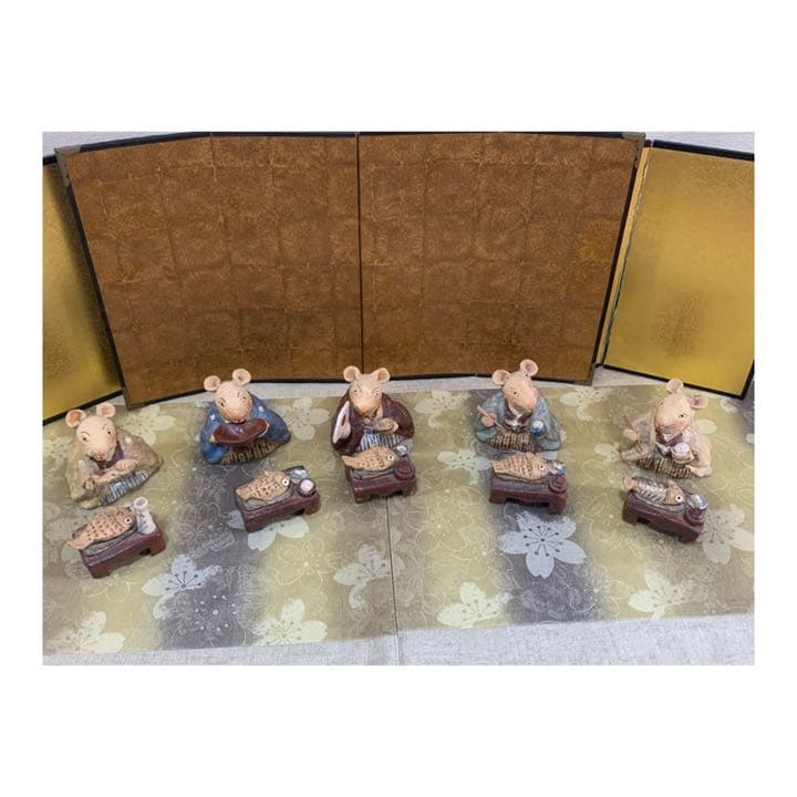 置物　ネズミの嫁入り
