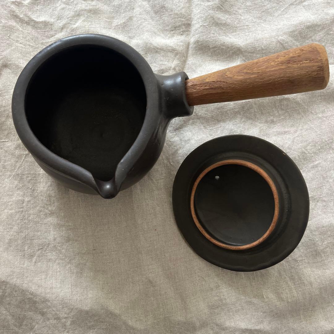 レア　大きいサイズ　馬場勝文　ミルクパン　耐熱土鍋　大　黒　蓋付き