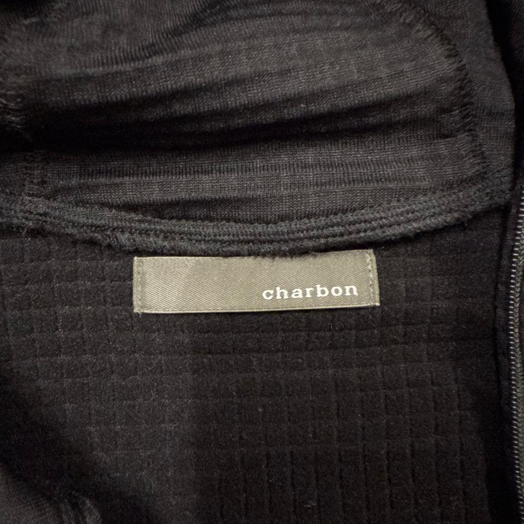 トップス JMZcharbon GRID FLEECE ZIP UP HOODIE