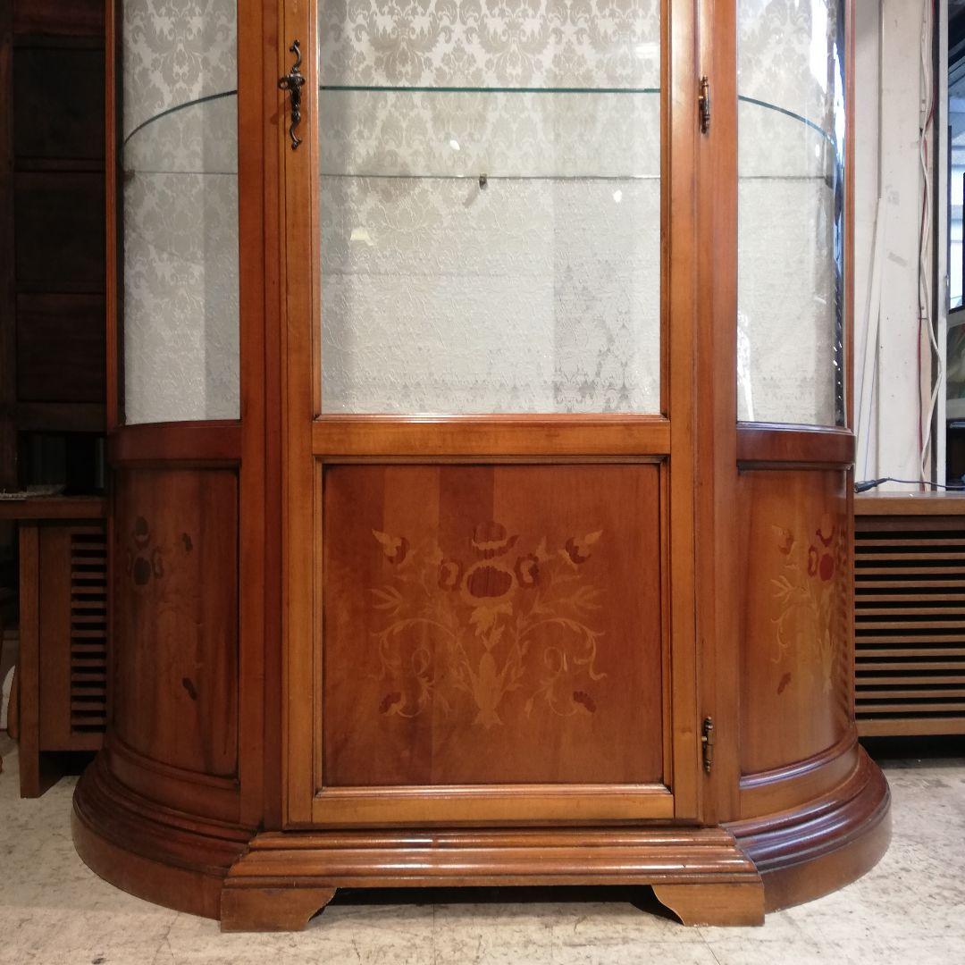 M♦年始Sale東名 良品 イタリア製 象嵌 キュリオケース　 飾り棚