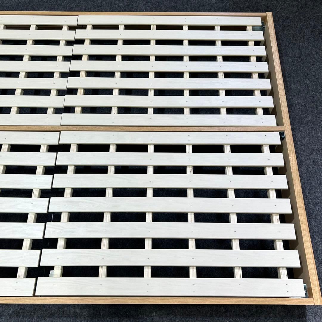 ニトリ ベッドフレーム ロータイプ すのこ シンプル ダブル 家具 d4308