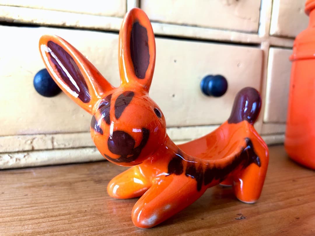 C*N様 イギリス製　ヴィンテージ　陶器　うさぎ　小物入　アンティーク　ホーロー