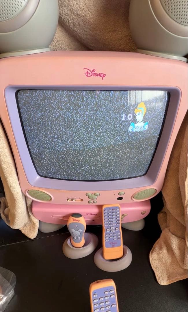 Disney ミッキー型 ブラウン管テレビ ディズニープリンセス＆DVD
