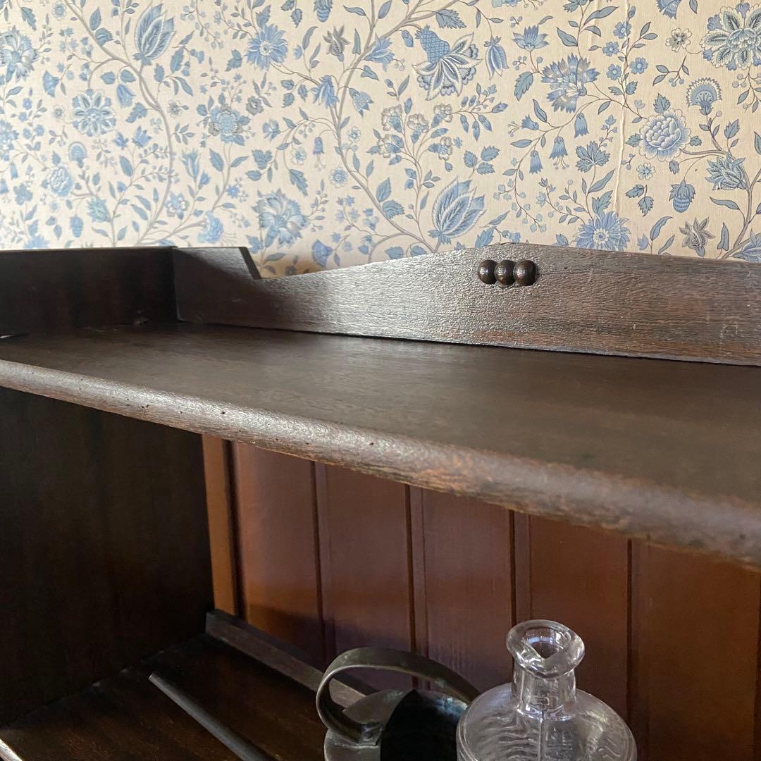 アンティーク　古い本棚　レトロ　楔棚　オープンラック　くさび棚