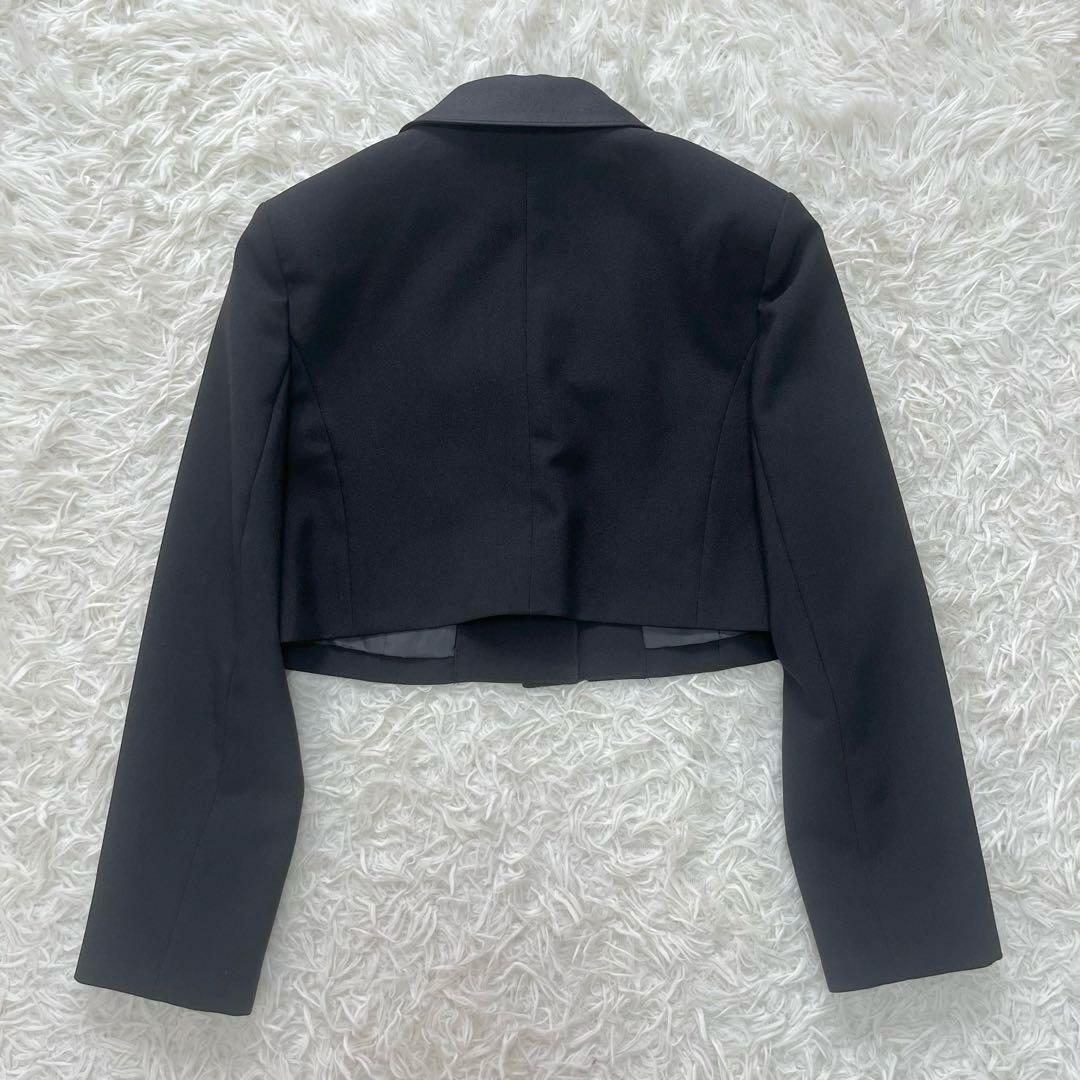 美品✨エルアンノアール　ブラックショートジャケットハイウエストスカート150