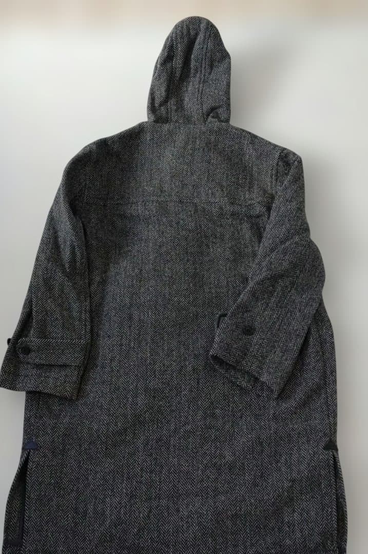van グレー ダッフルコート ツイード素材
