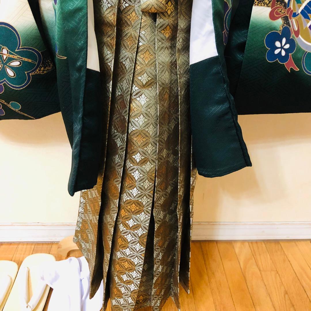 七五三 五歳‼️豪華Green系兜金彩煌びやか❤️完全フルセット‼️家から揃える無し