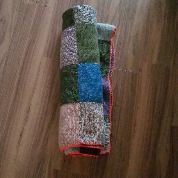 パッチワークニットラグ