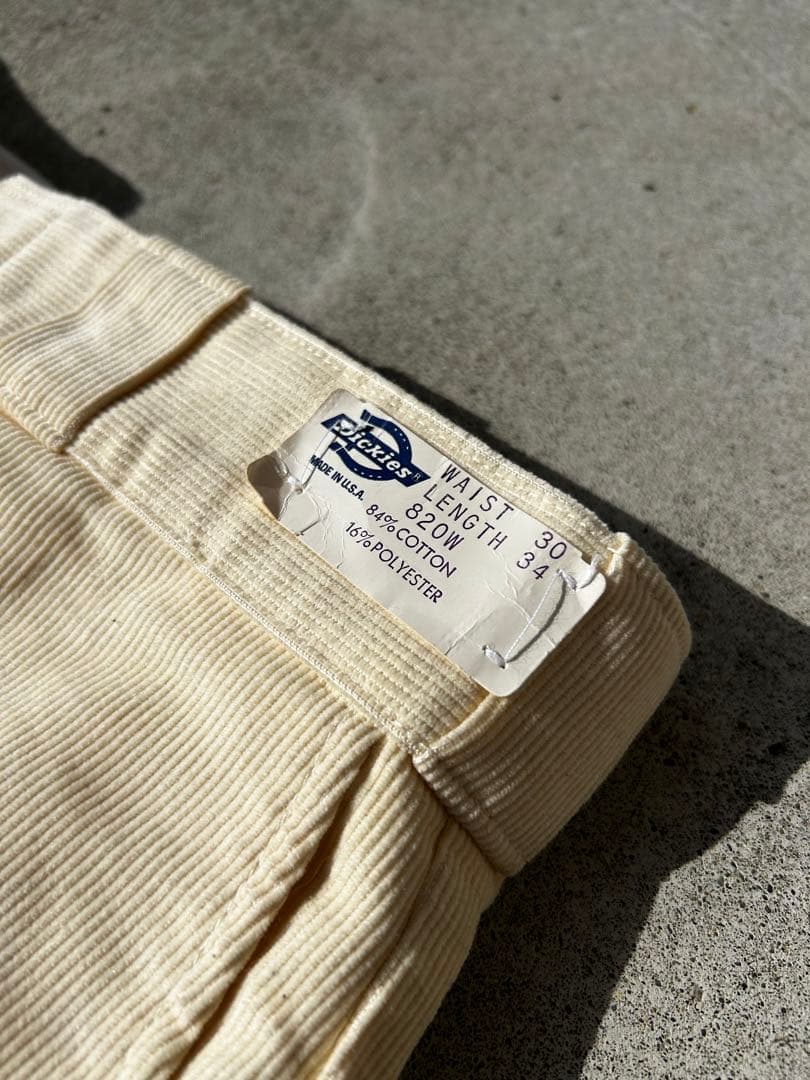 70sディッキーズ コーデュロイ チビタグ usa製　デットストック