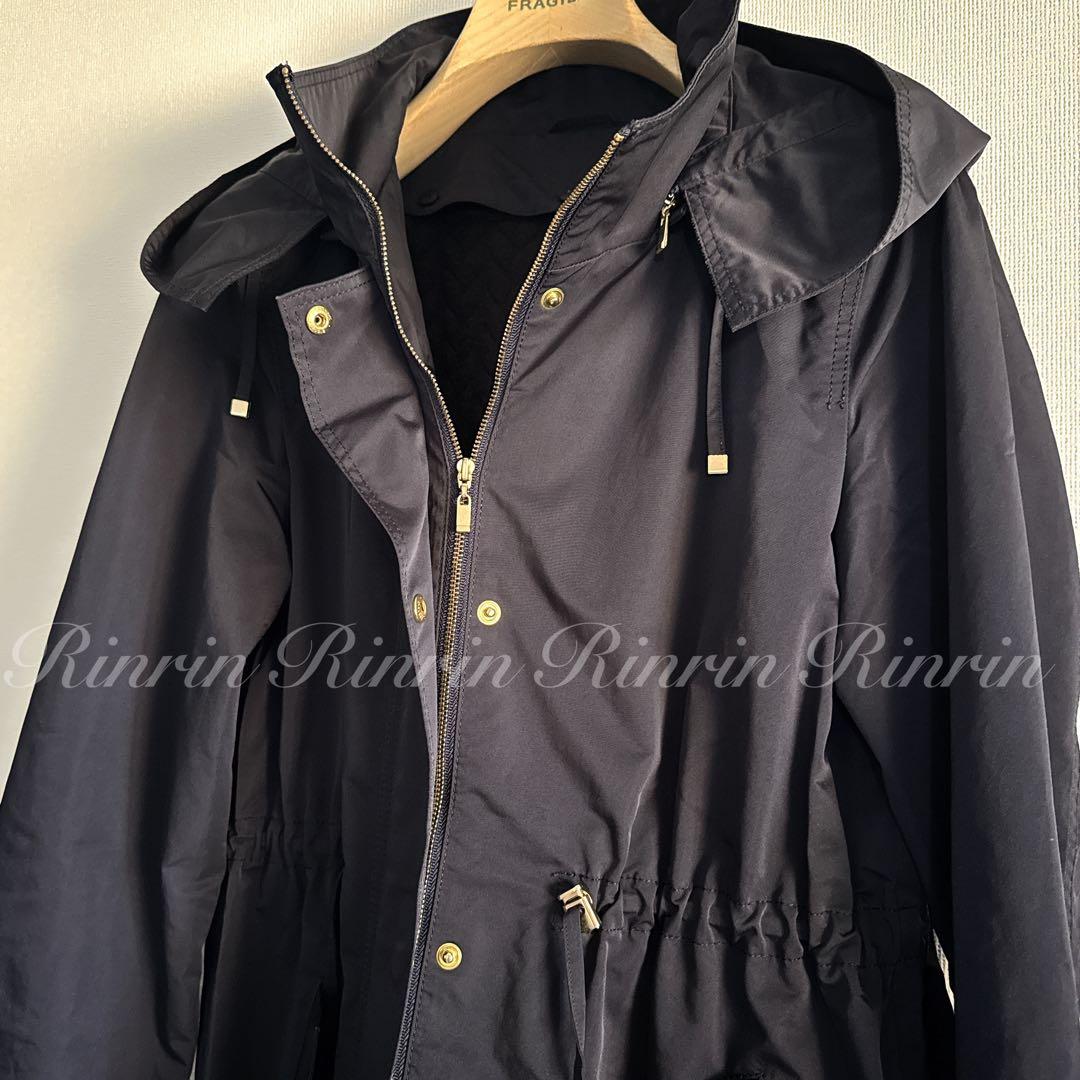 ANAYI ブライトツイルライナー付モッズコート 36