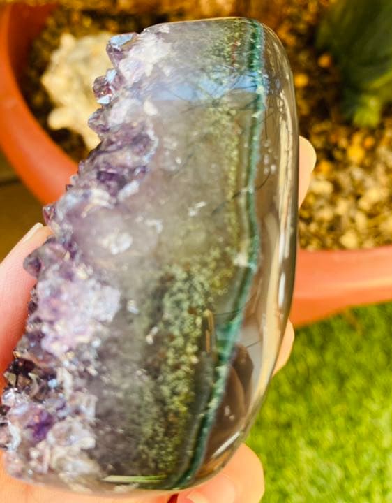 アメジスト クラスター 紫水晶 原石　瑪瑙母岩　紫水晶カッサ