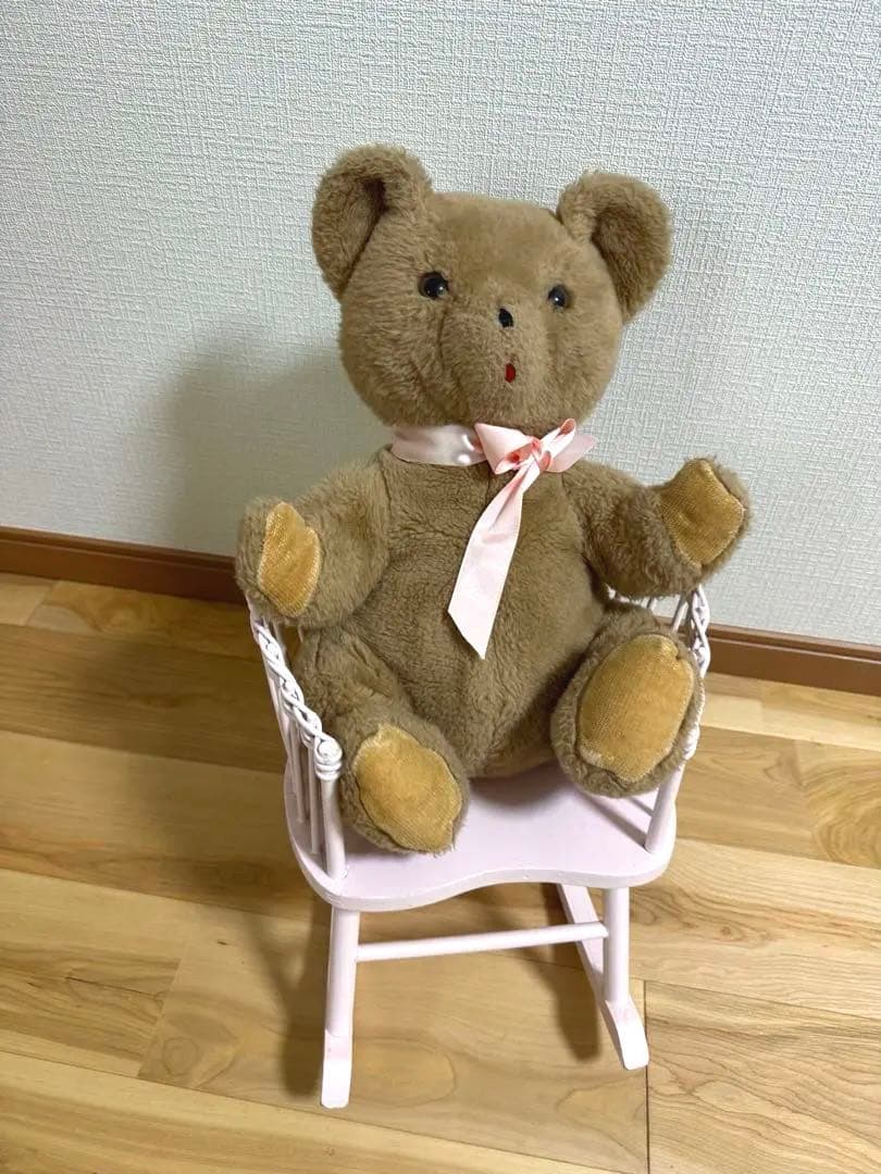 ピンク ロッキングチェア ぬいぐるみ用 チェア ミニチェア ウイッカー家具