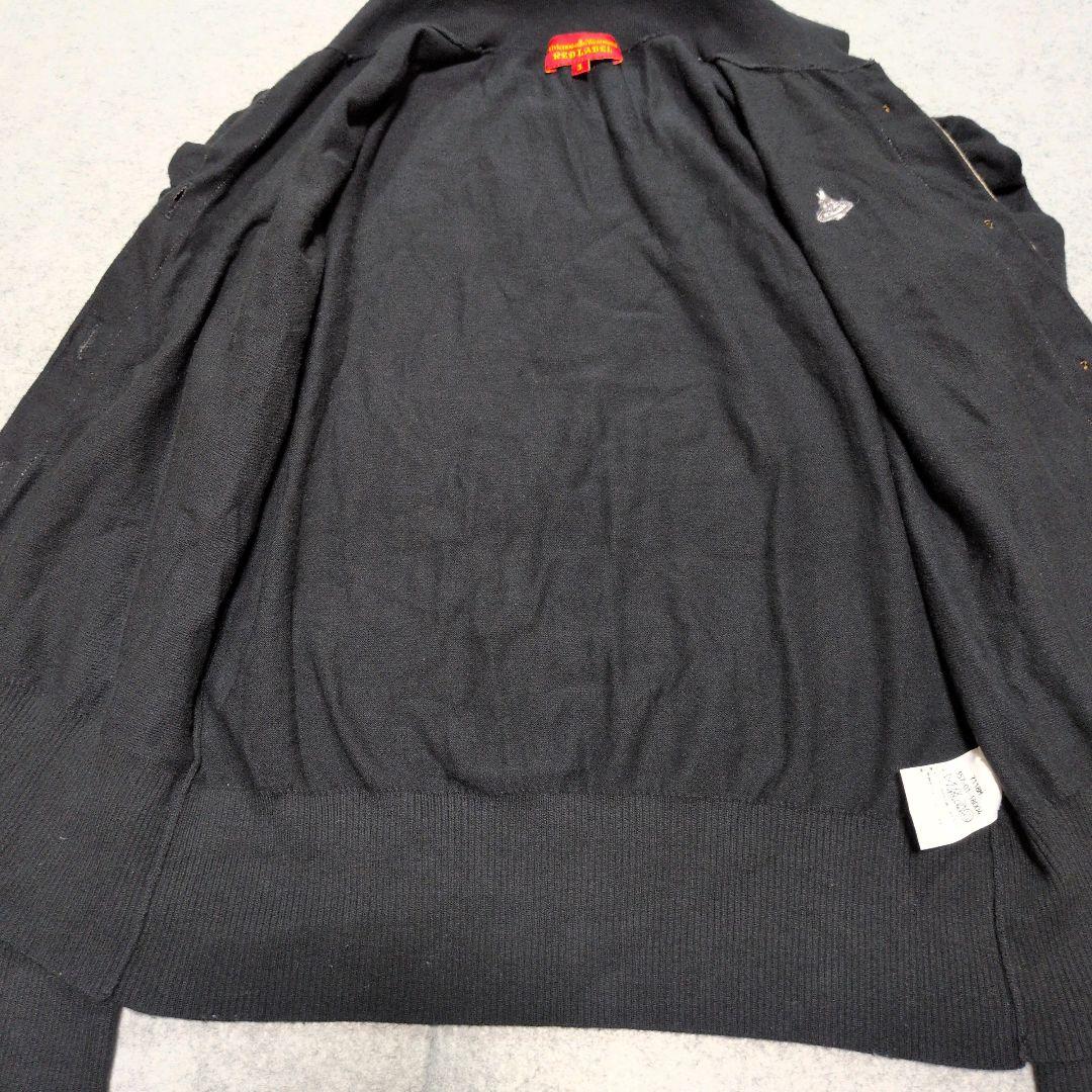 ヴィヴィアンウエストウッド リボンタイ パワショル オーブ 黒 ストライプ