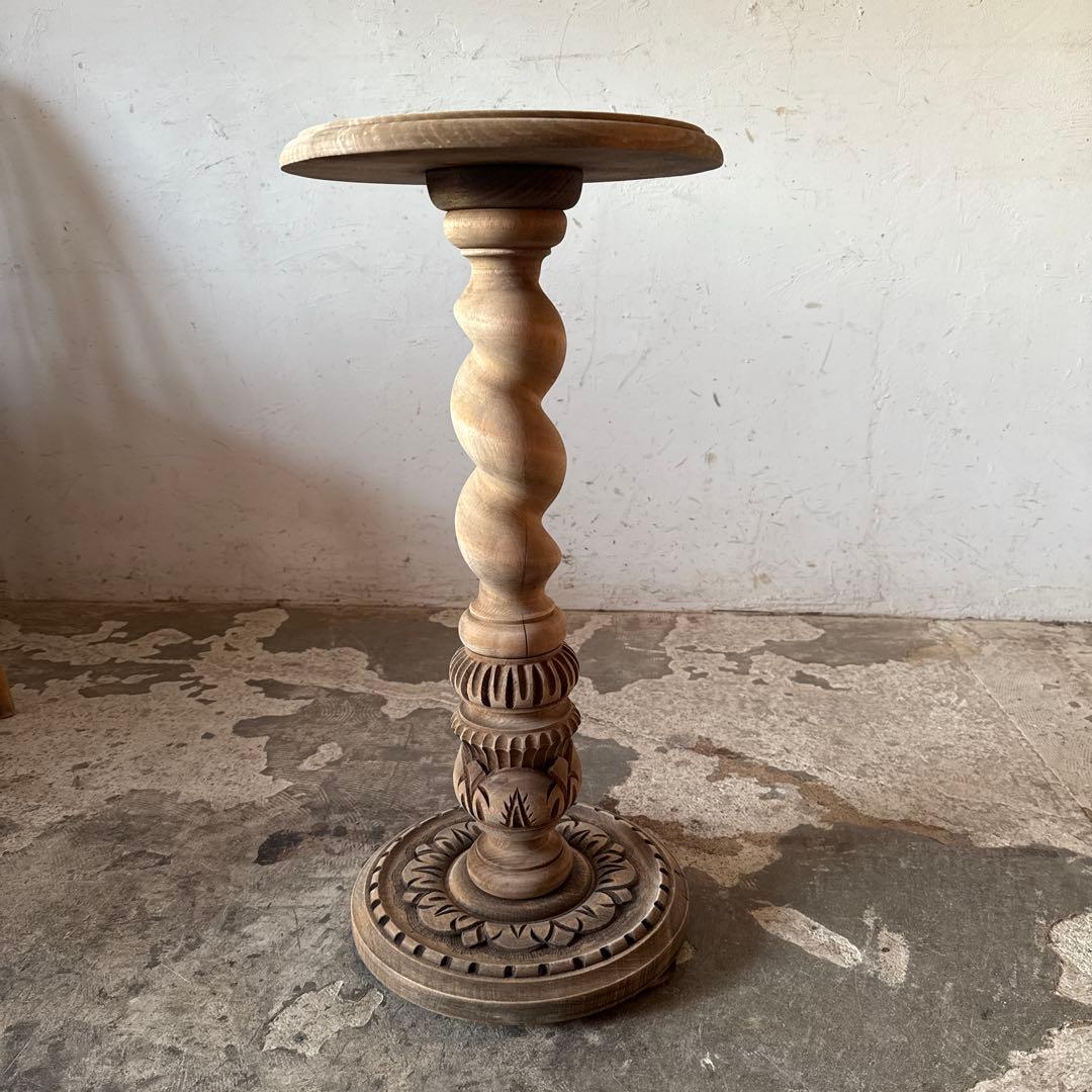 ビンテージ サイドテーブル　フラワースタンド　花台　剥離