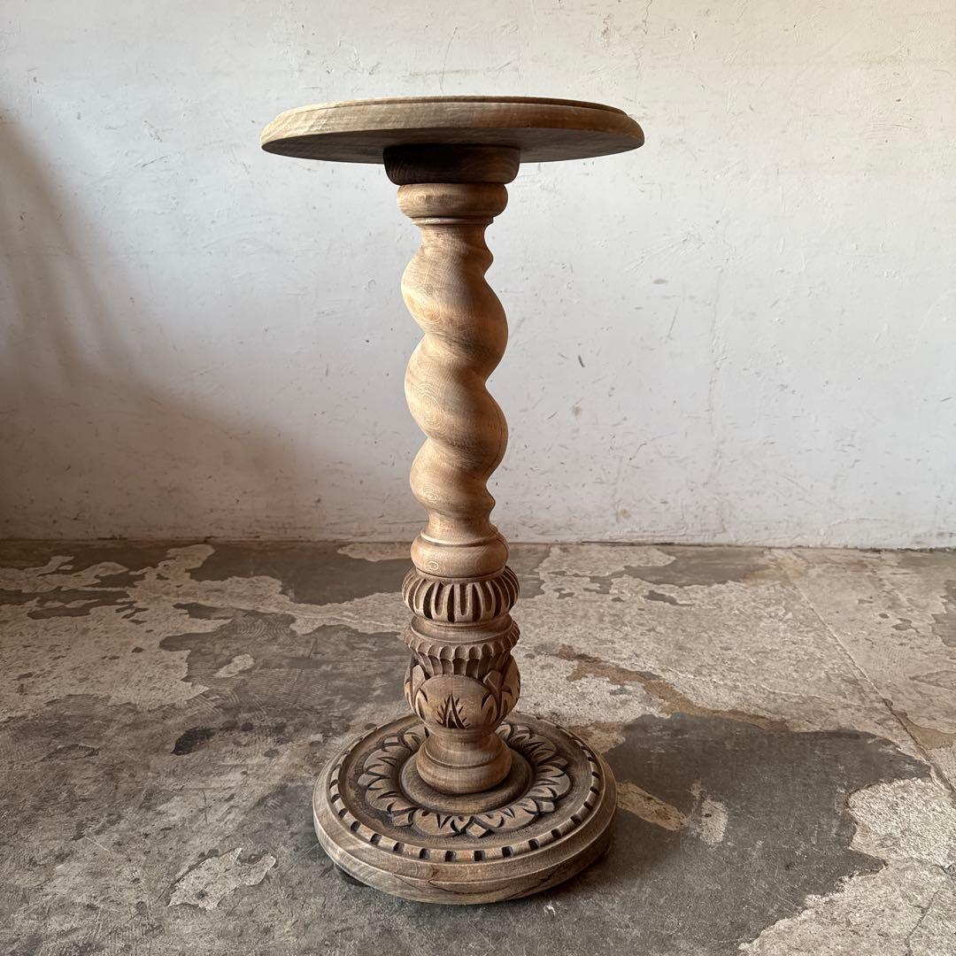 ビンテージ サイドテーブル　フラワースタンド　花台　剥離