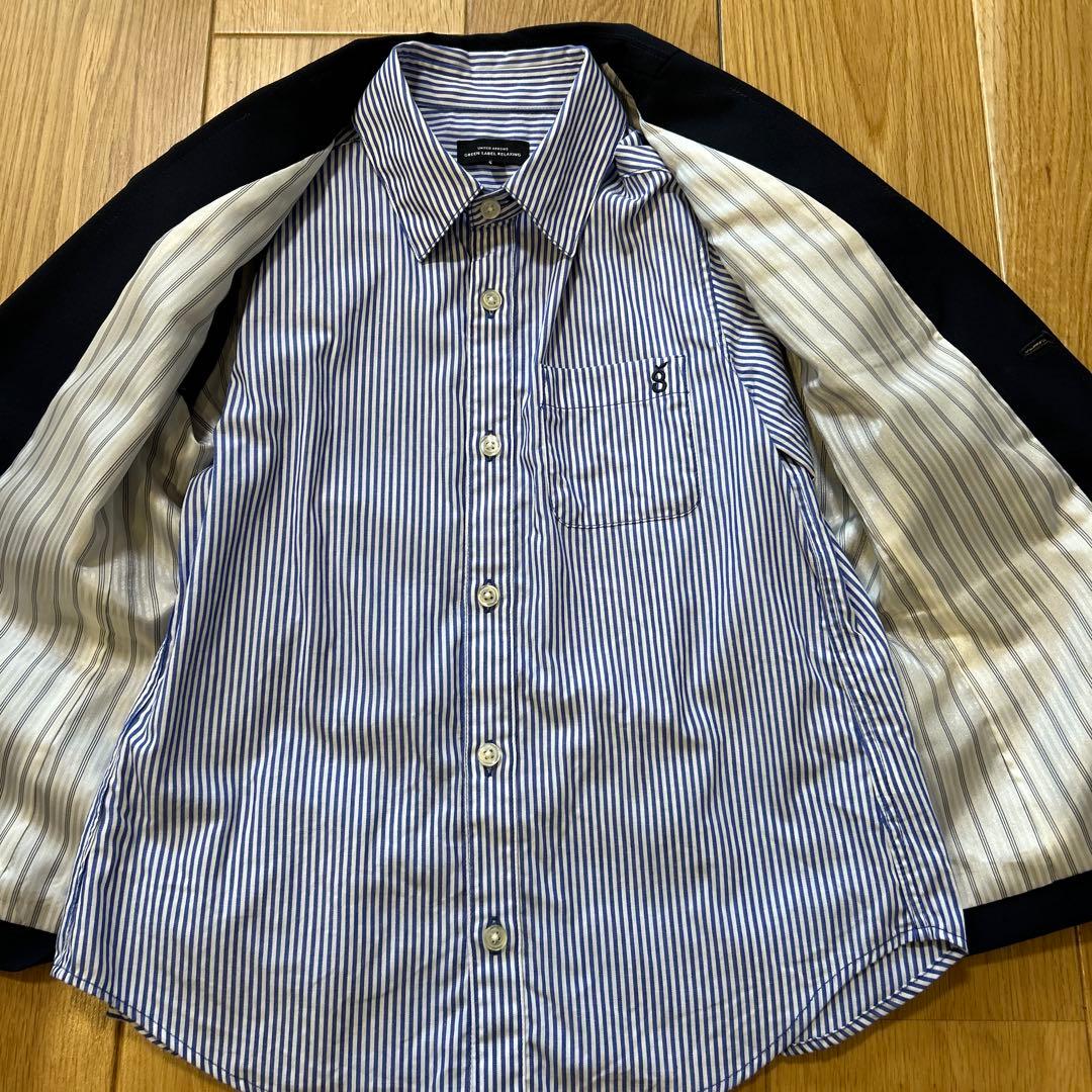 ユナイテッドアローズ　ネイビー フォーマルスーツ 130cm シャツネクタイ付き